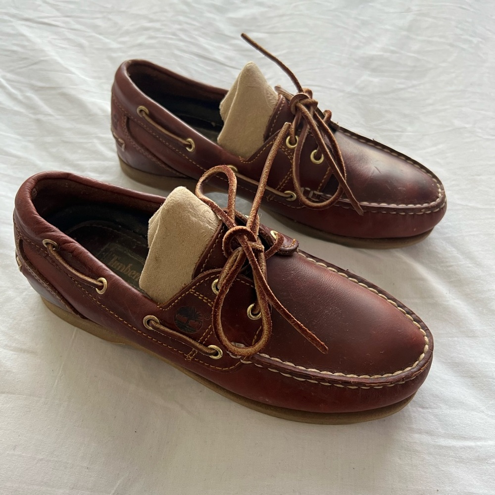 Timberland Brown Leather Boat Shoes